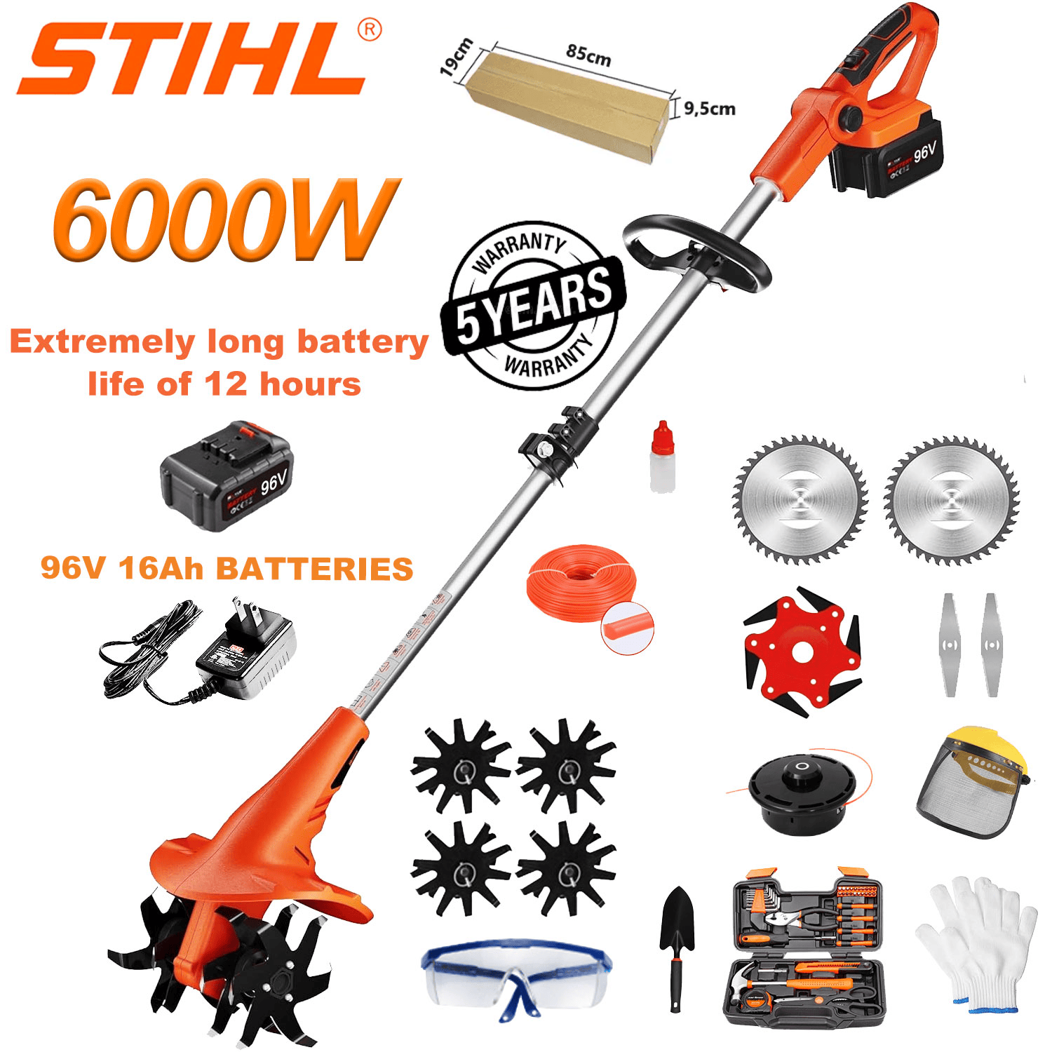 STIHL 5-v-1 večnamenski kultivator (obrezovanje, sečnja dreves, rahljanje zemlje)