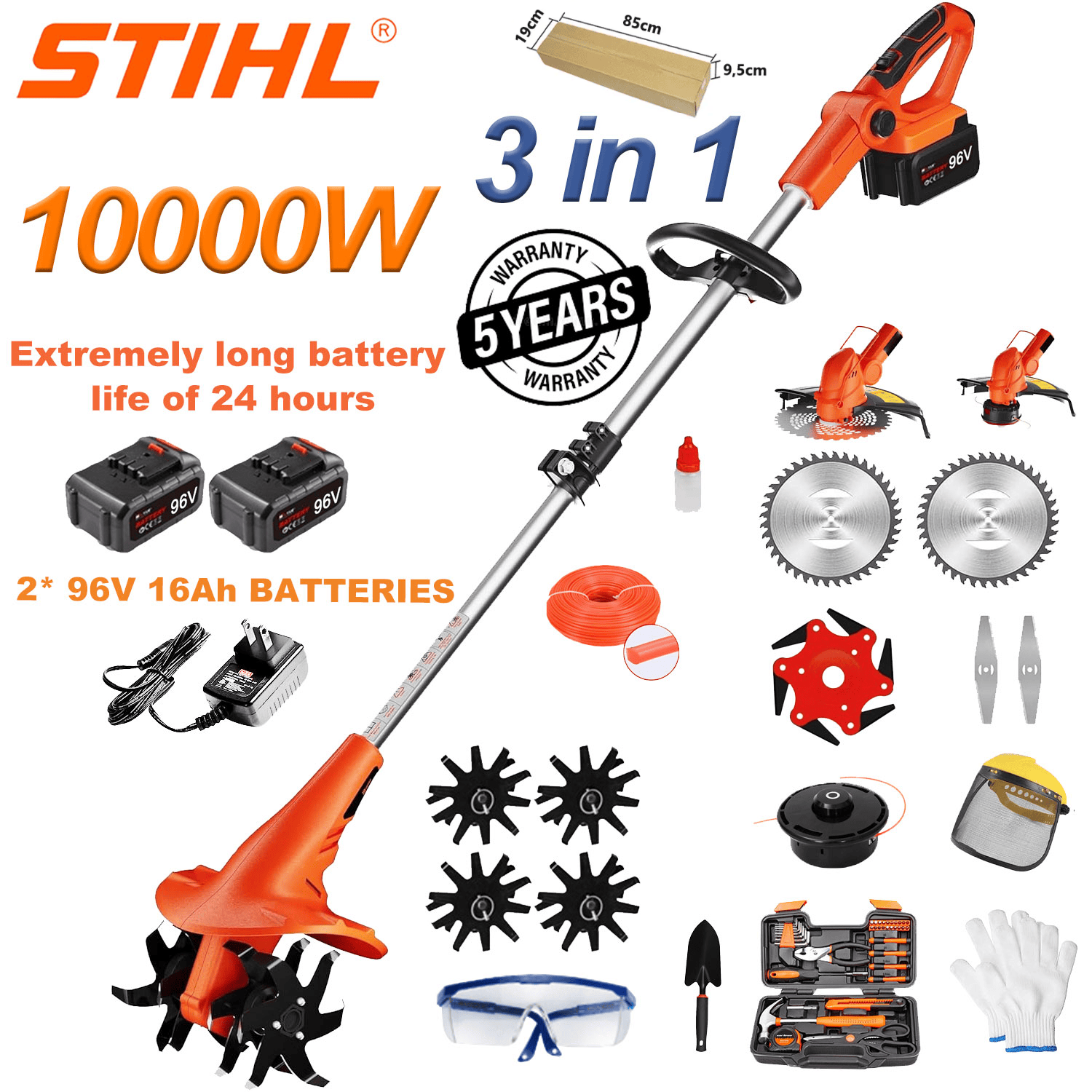STIHL 5-v-1 večnamenski kultivator (obrezovanje, sečnja dreves, rahljanje zemlje)