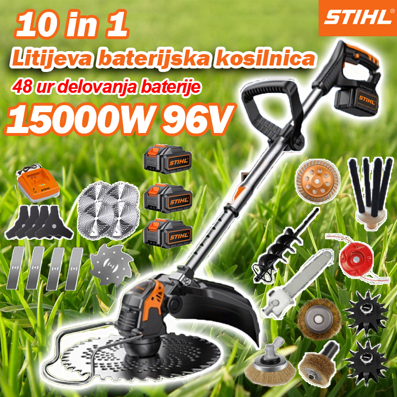 Brezkrtačna litij-ionska večnamenska kosilnica STIHL 15000 W