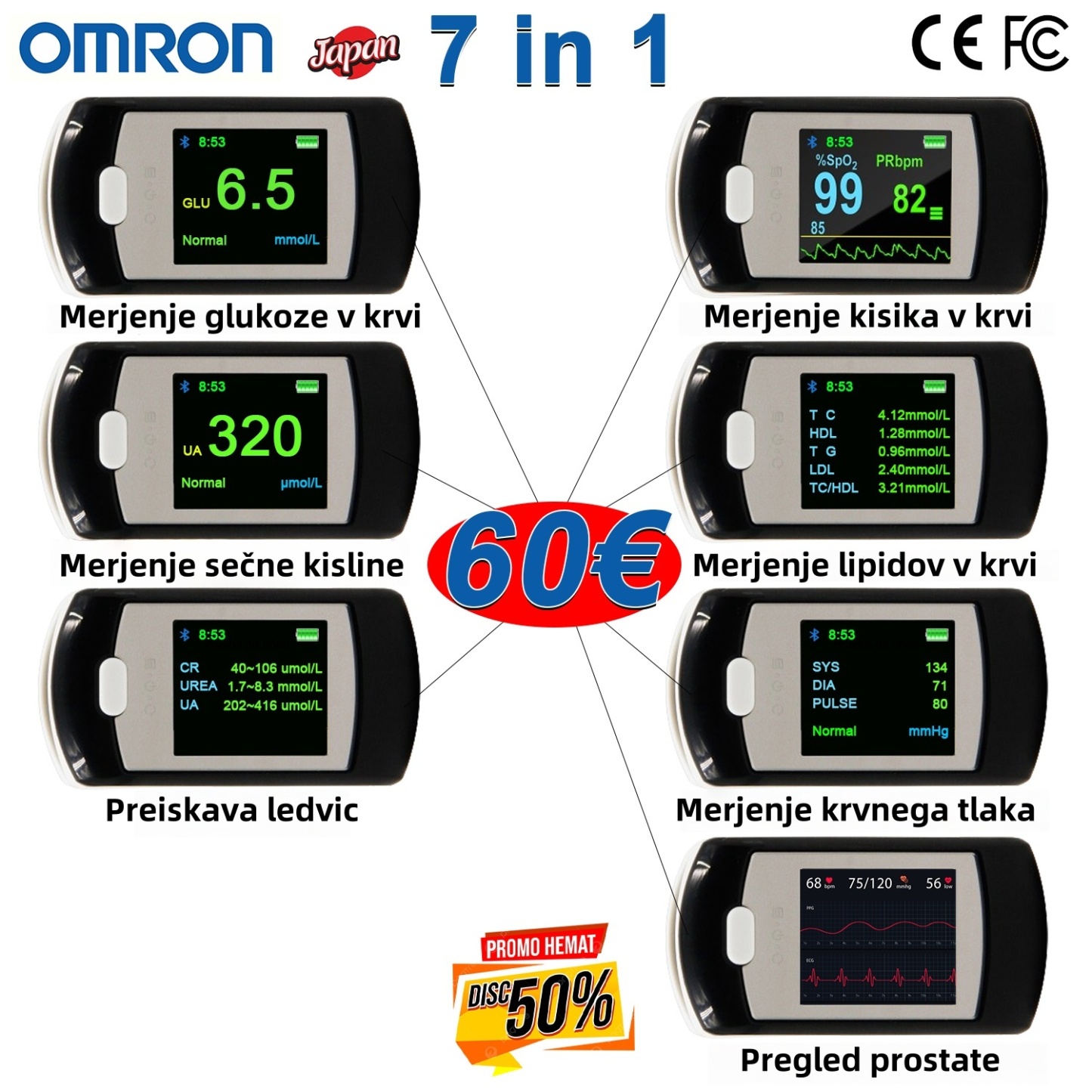 💖 Omronov neinvaziven in neboleč merilnik glukoze v krvi 💕