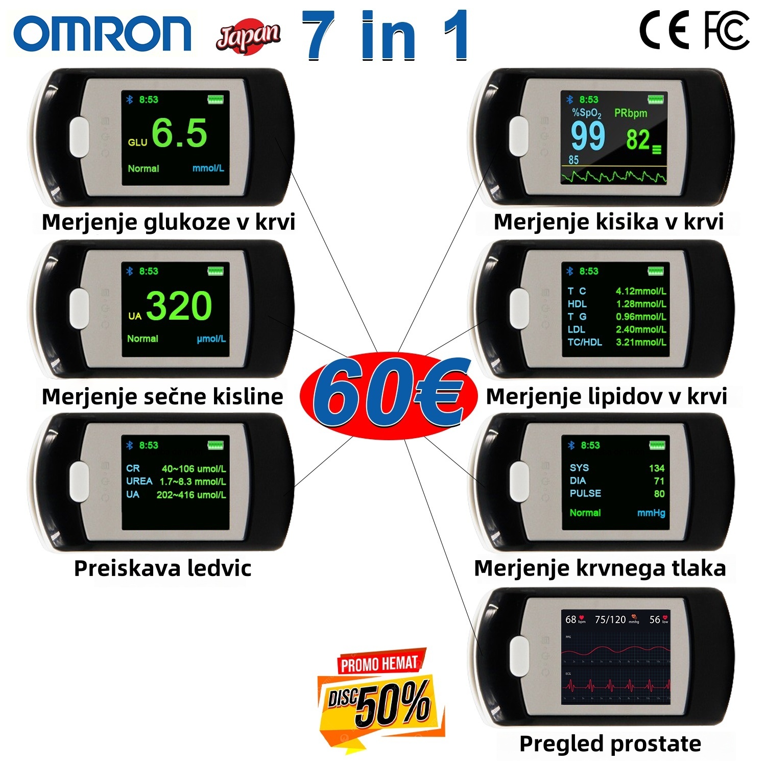 💖 Omronov neinvaziven in neboleč merilnik glukoze v krvi 💕