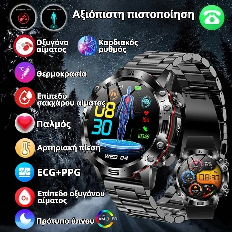 Το ορόσημο της  για το 2025: Το πρώτο smartwatch ικανό να «διαβάζει» τις πληροφορίες του σώματός σας. Μη επεμβατική μέτρηση γλυκόζης αίματος, ανάλυση ΗΚΓ και πλήρης αντοχή στο νερό—η υγεία σας είναι υπό τον έλεγχό σας