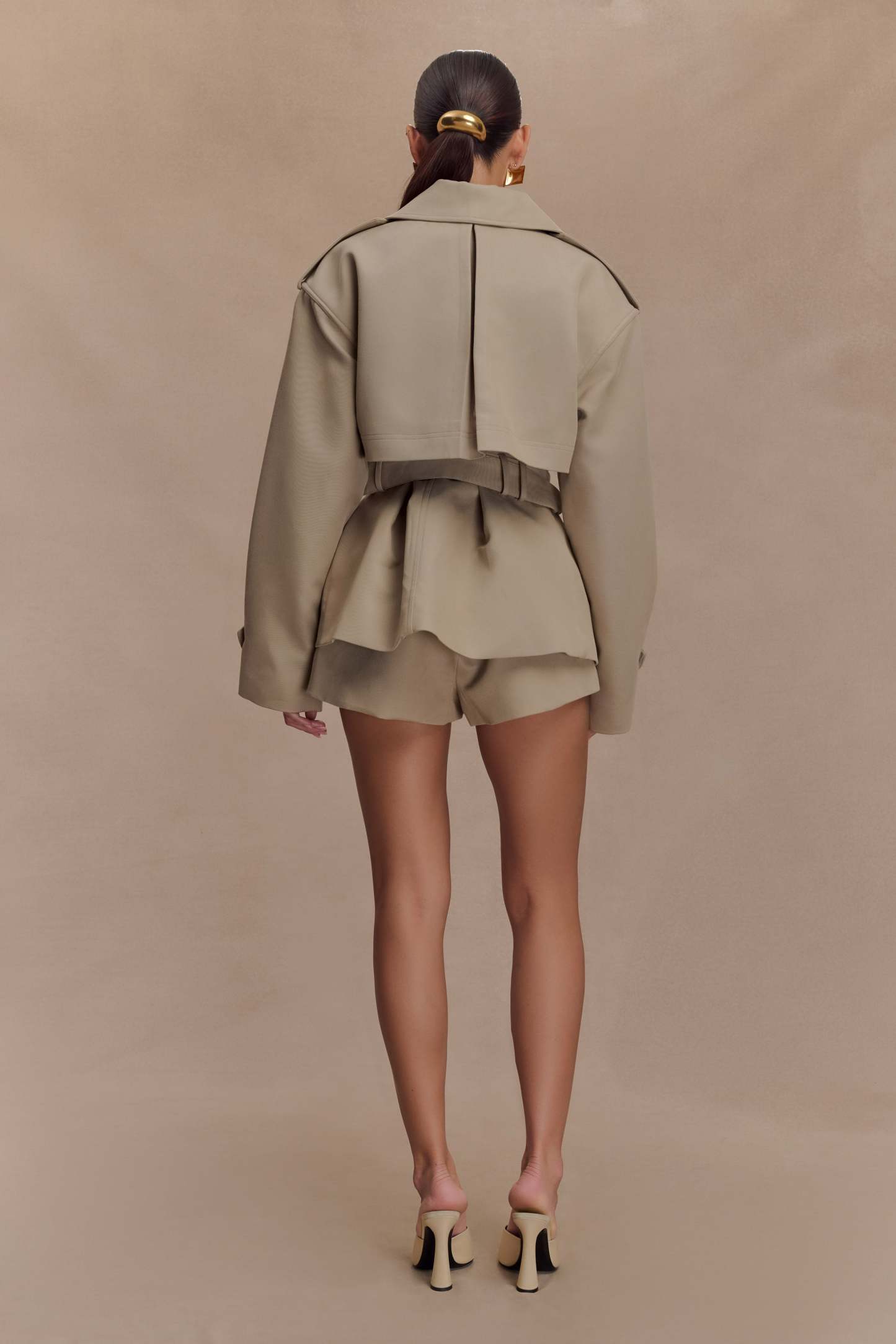 Alden Short Trench Jacket - Pebble