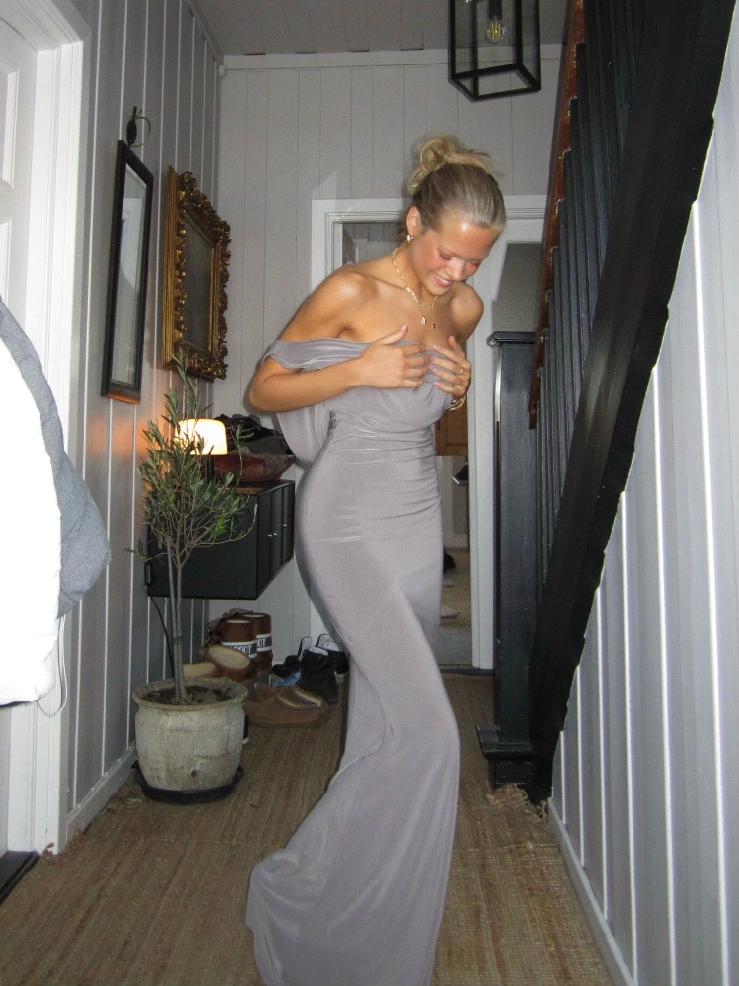 Flora maxi dress - Taupe