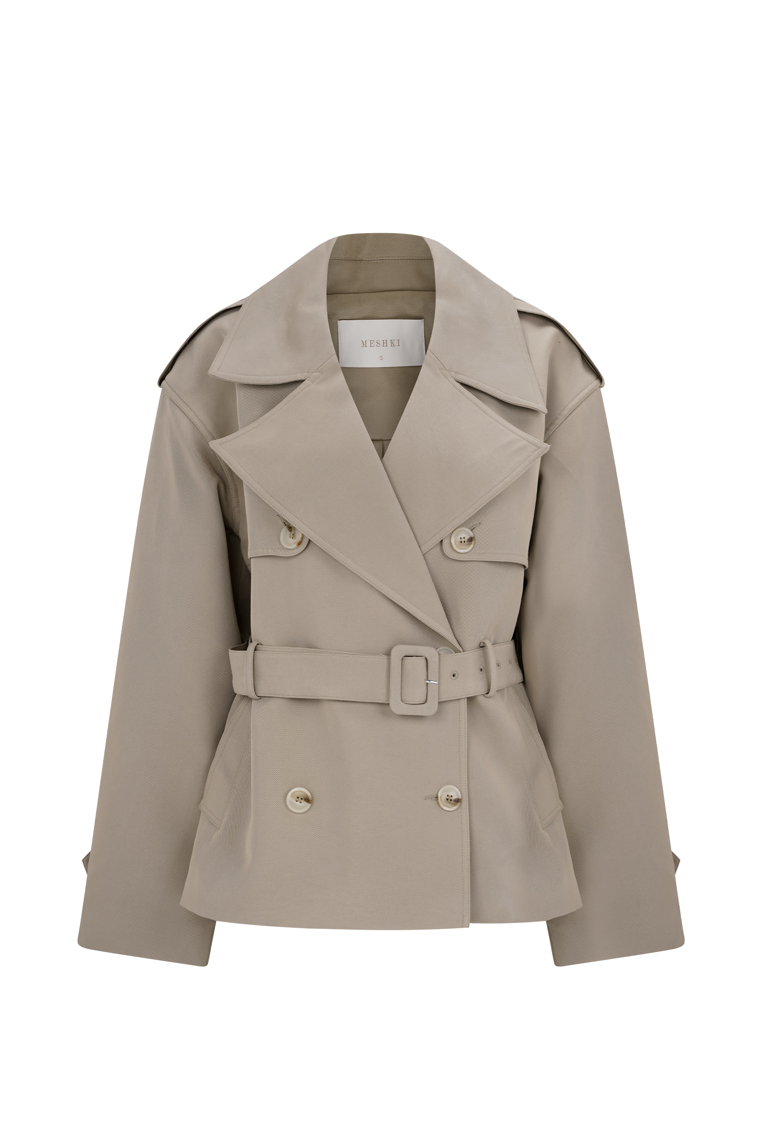 Alden Short Trench Jacket - Pebble