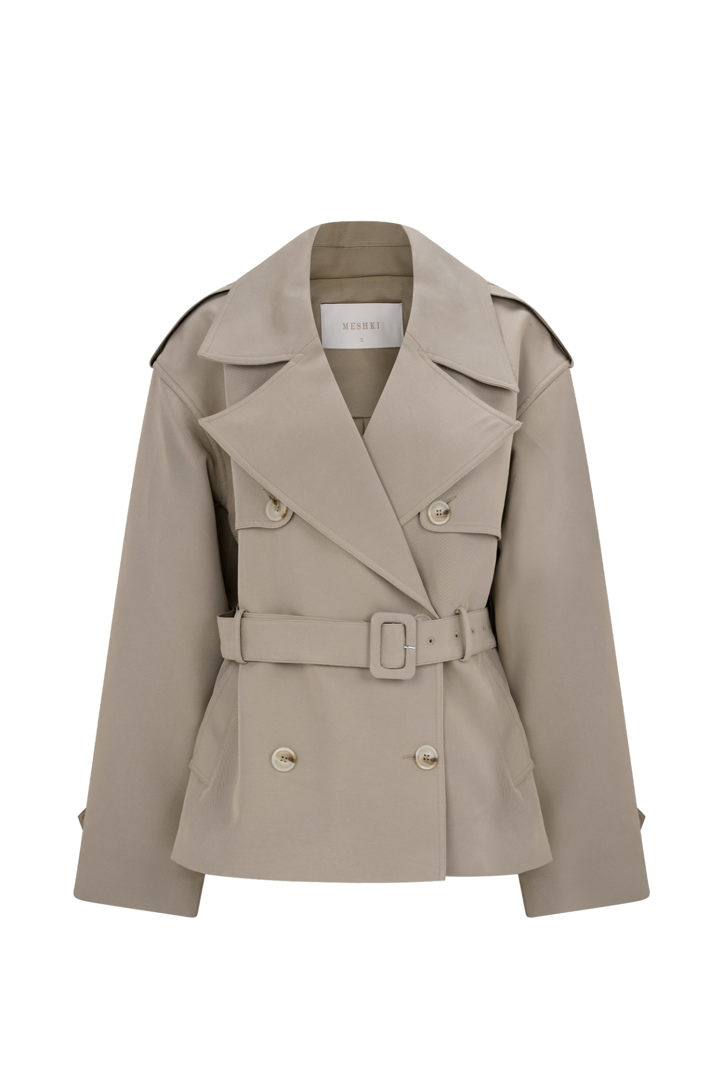 Alden Short Trench Jacket - Pebble