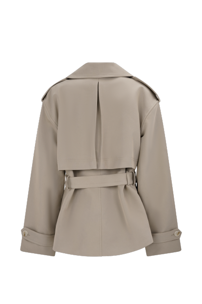 Alden Short Trench Jacket - Pebble