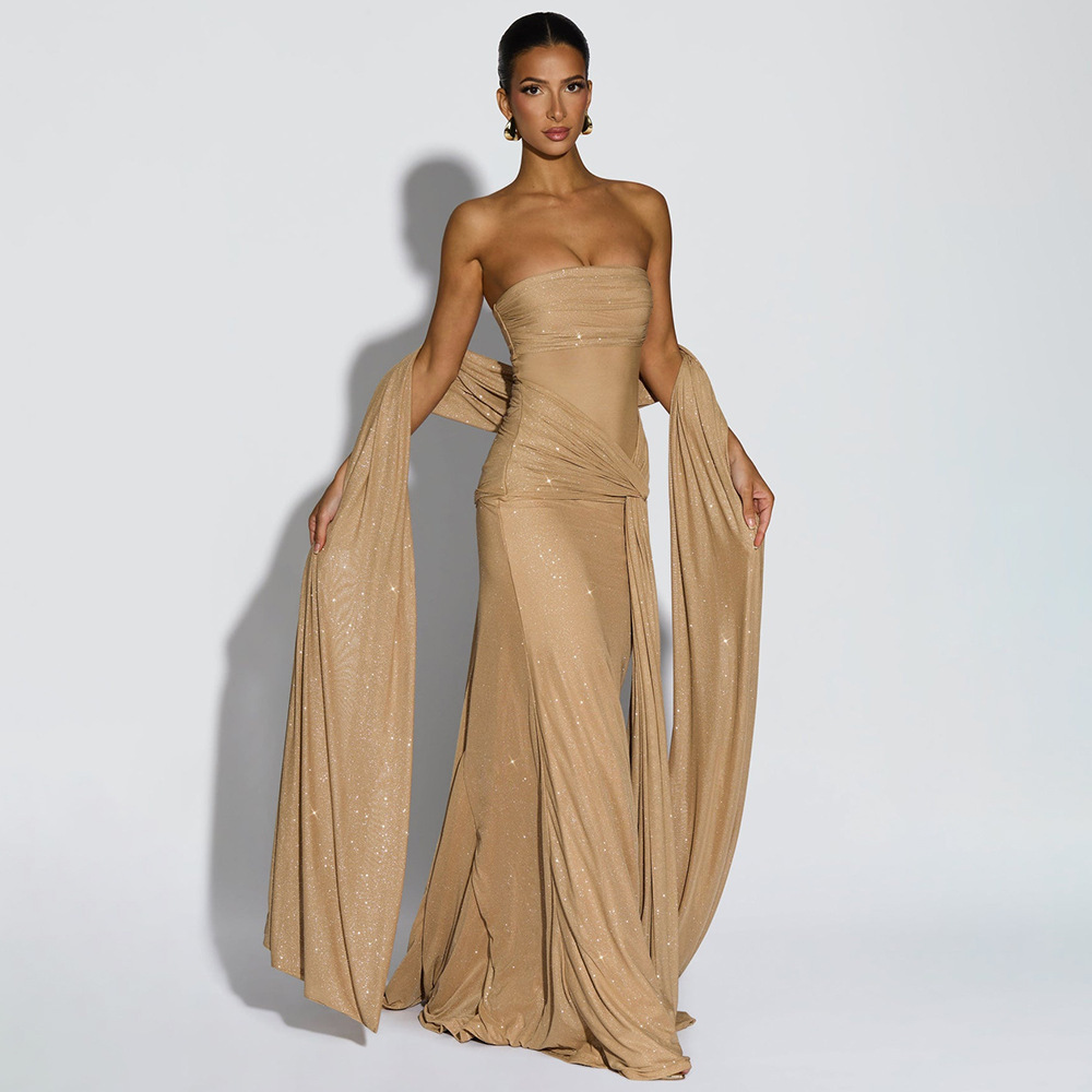 Mebius Maxi Dress - Black Sparkle