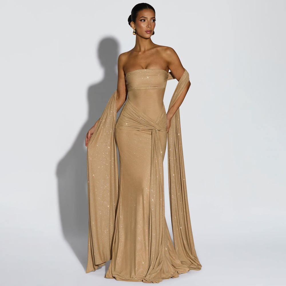 Mebius Maxi Dress - Black Sparkle