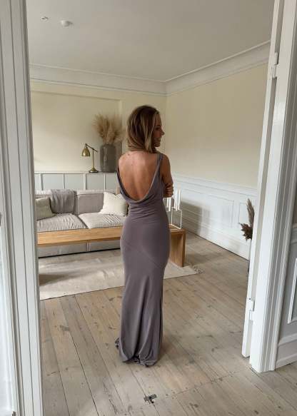 Flora maxi dress - Taupe