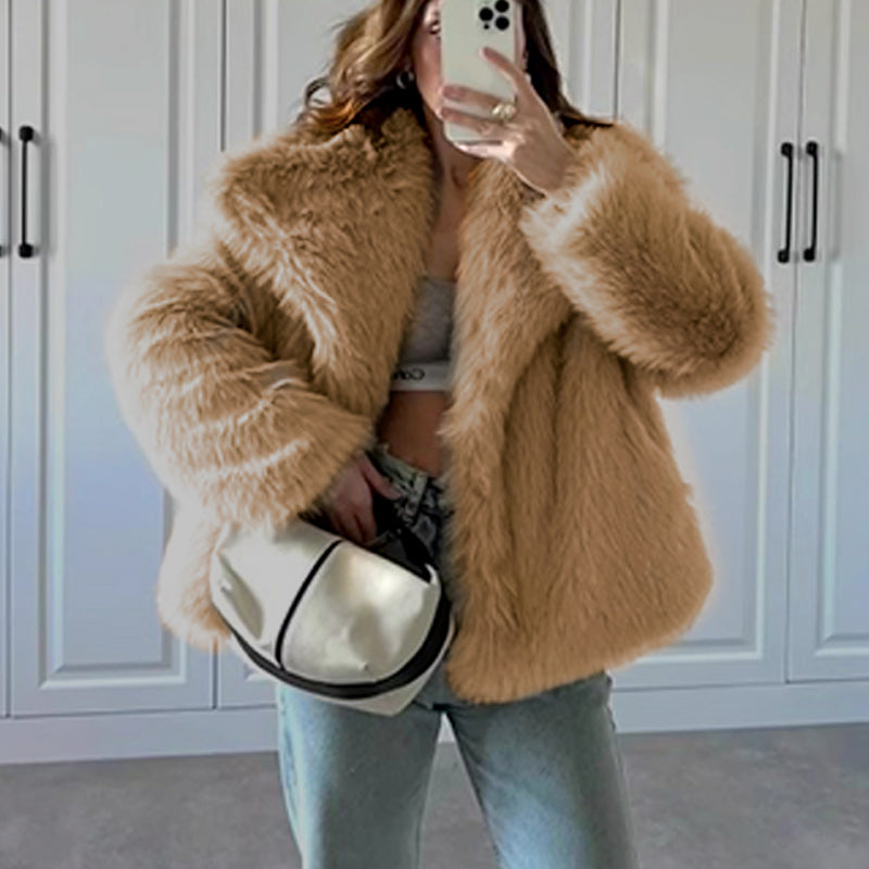 🔥🖤Winter Pre-Sale Women's Fur Coat, Plush Lining, Soft Collar, Free Shipping (Cozy Edition)