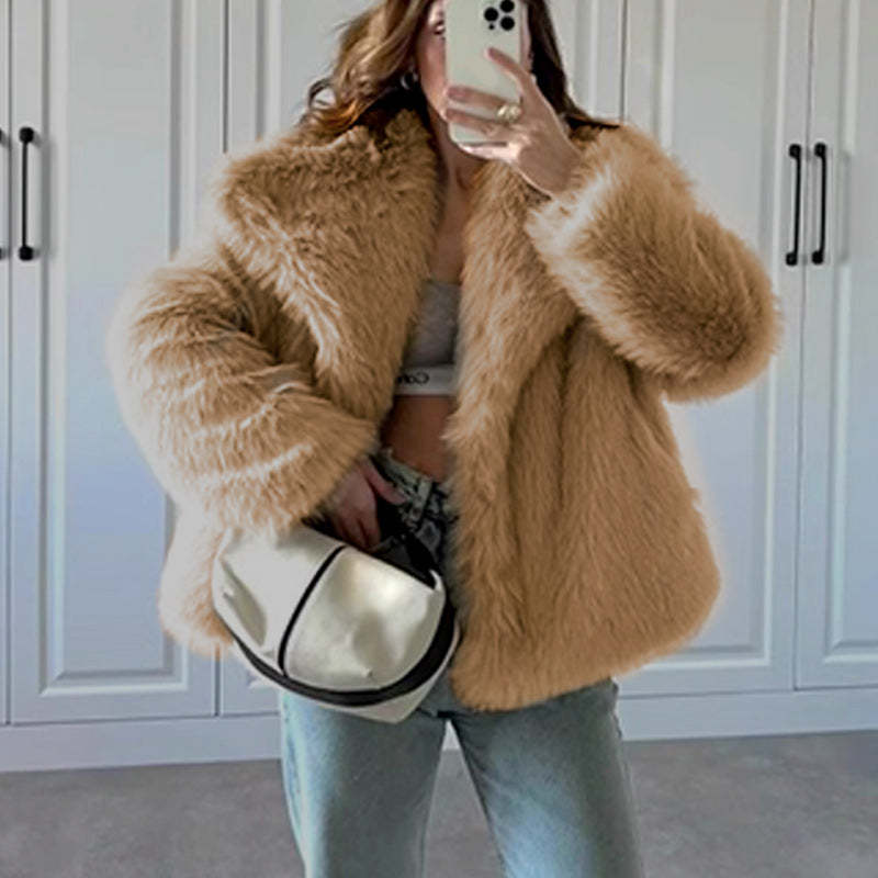 🔥🖤Winter Pre-Sale Women's Fur Coat, Plush Lining, Soft Collar, Free Shipping (Cozy Edition)