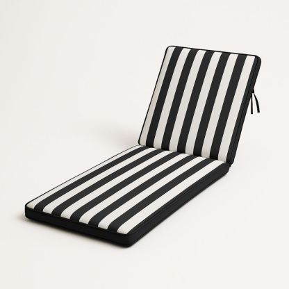 Solsengpute i stoff Svart og Hvit 197x60x5 cm