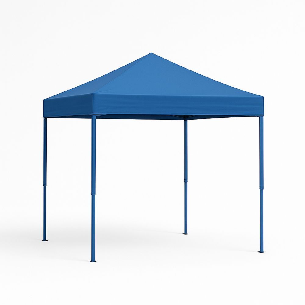 Pop-up telt blå polyester topp aluminiumsramme 3x3m