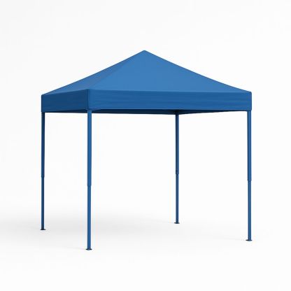 Pop-up telt blå polyester topp aluminiumsramme 3x3m