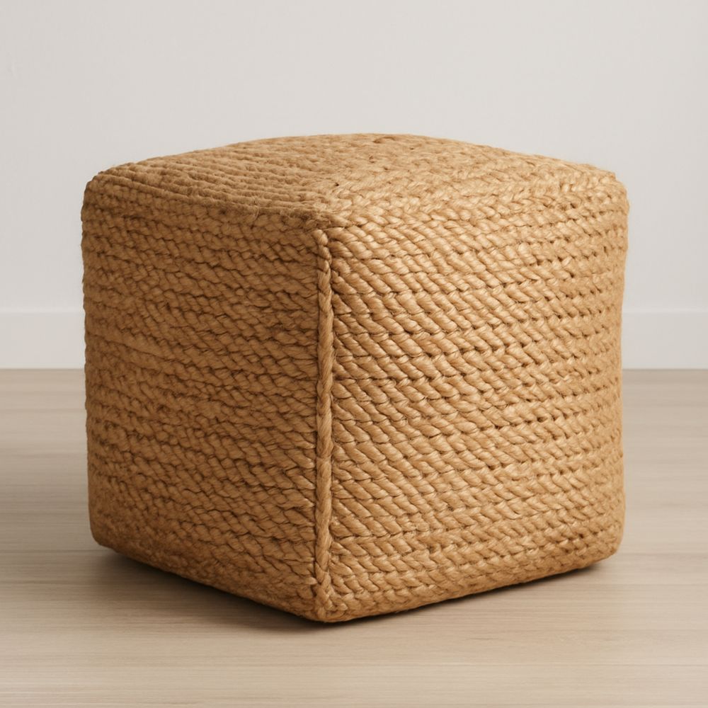 Krakk i flettet jute 45x45x45 cm