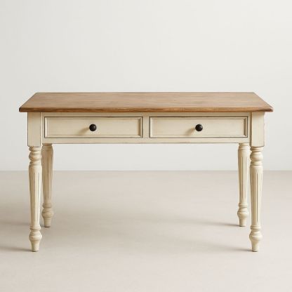 Skrivebord i Tre med Skuffer, 120 cm