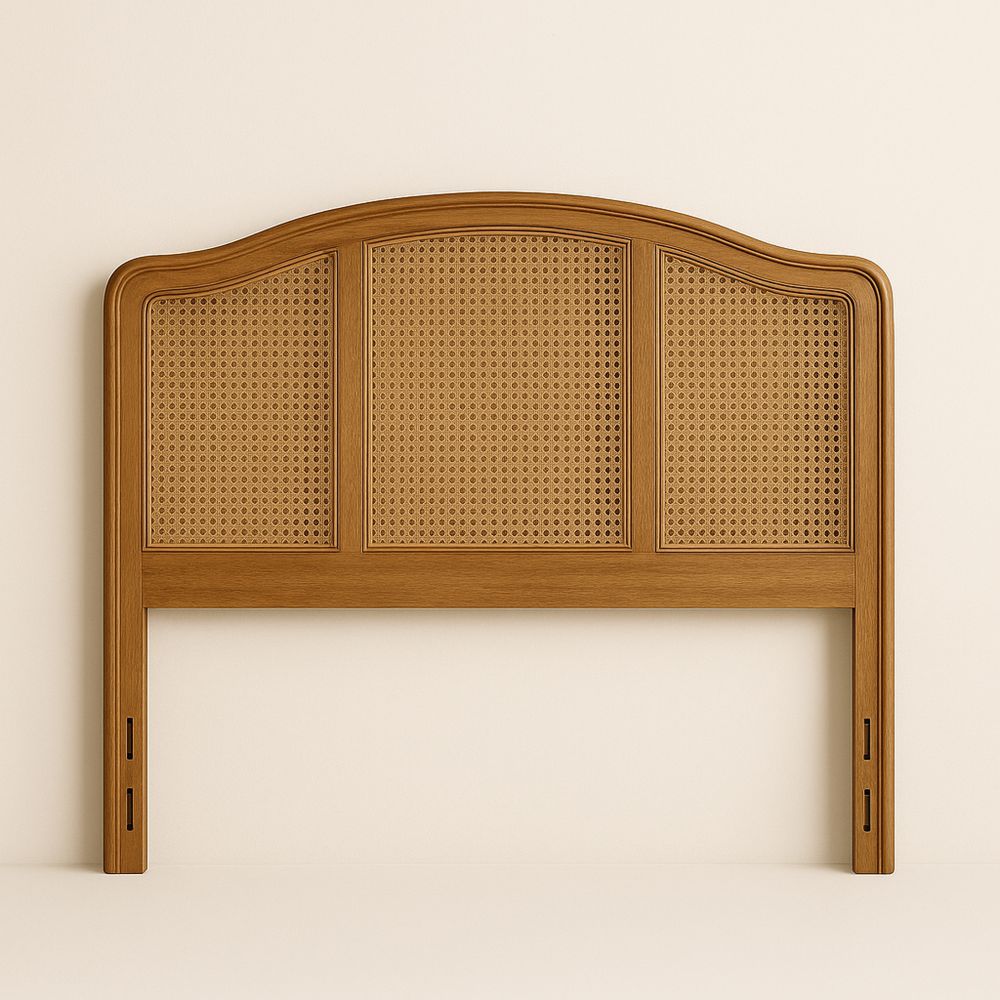 Sengegavl i Tre med Rottingpanel 160x120 cm