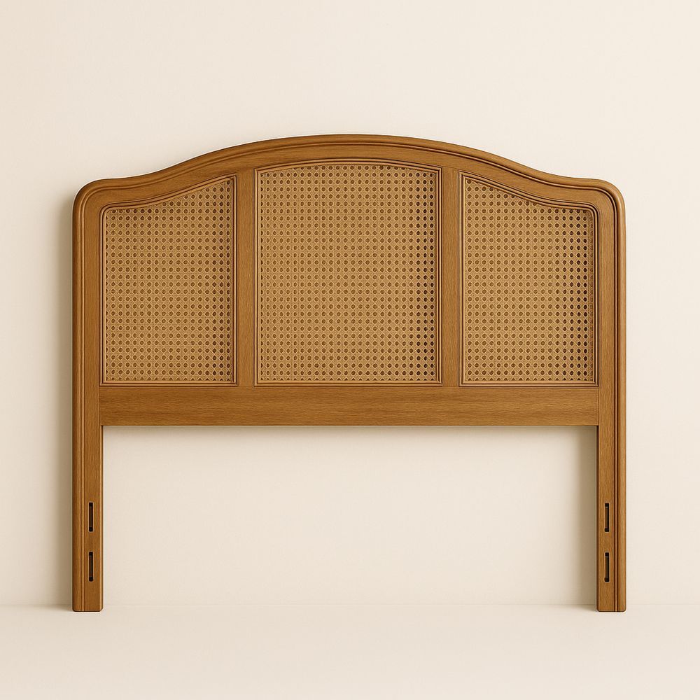 Sengegavl i Tre med Rottingpanel 160x120 cm