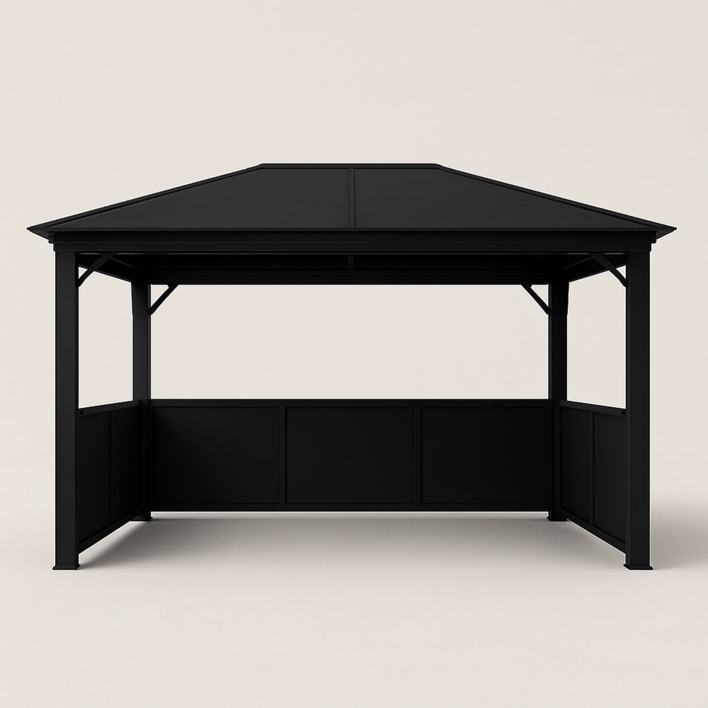 Hagepaviljong Aluminium Sort 300x400 cm