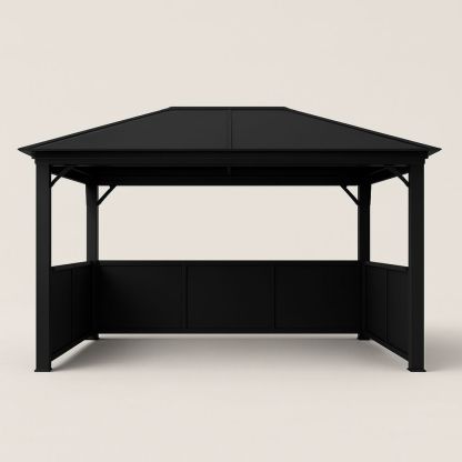 Hagepaviljong Aluminium Sort 300x400 cm