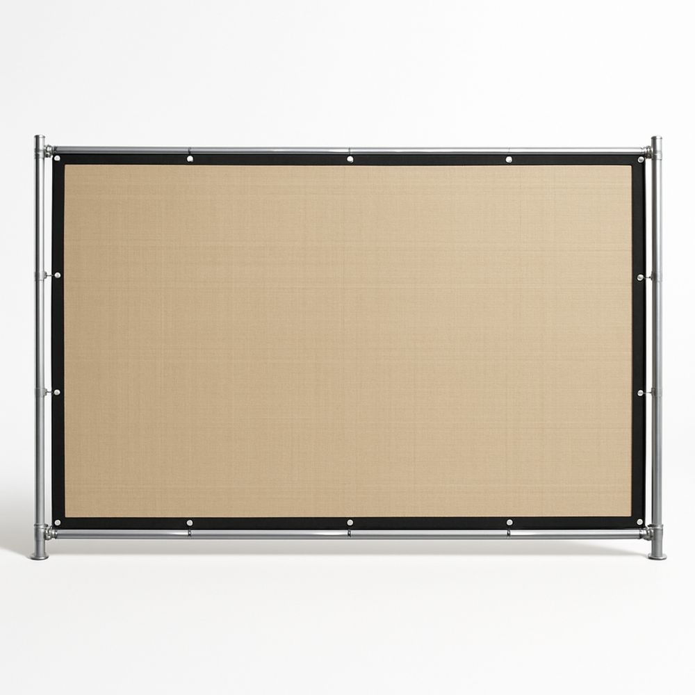 Personvernskjerm Stålramme 180x120cm Polyester Beige