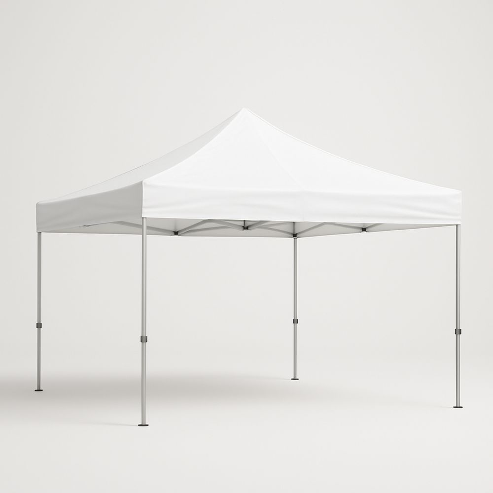 Hvit sammenleggbar partytelt 3x3m polyester aluminium