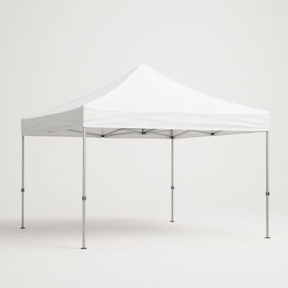 Hvit sammenleggbar partytelt 3x3m polyester aluminium