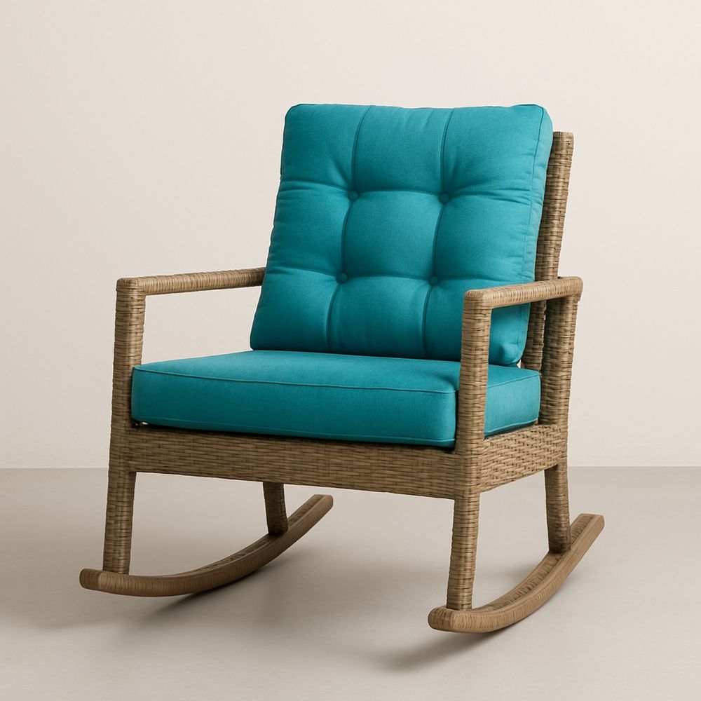 Utendørs gyngestol rotting polyesterpute turkis