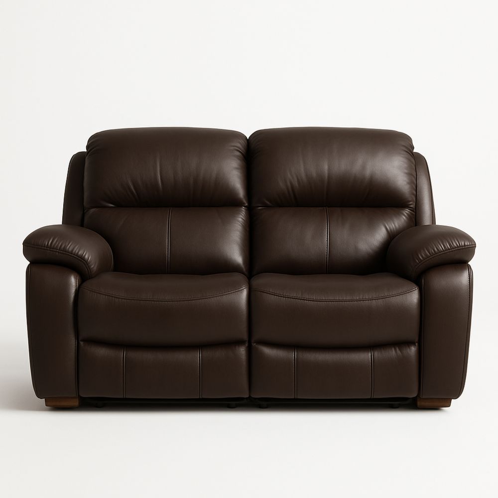 Recliner skinnsofa Brun 150x90x100 cm