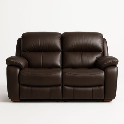 Recliner skinnsofa Brun 150x90x100 cm