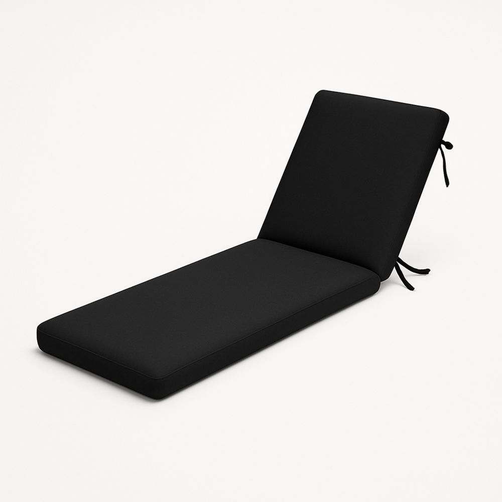 Sort polyestersolpute 200x60x8 cm