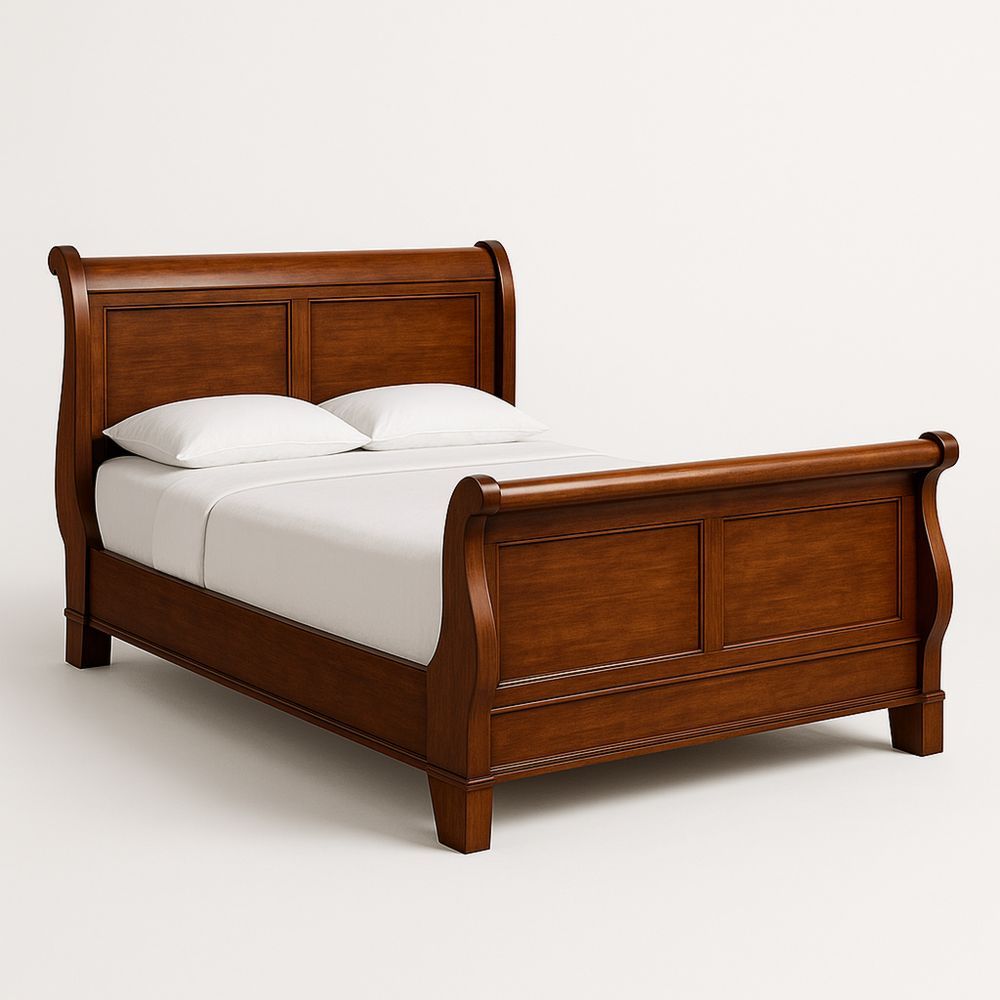 Dobbeltseng i mahogni brun 200x160x120 cm