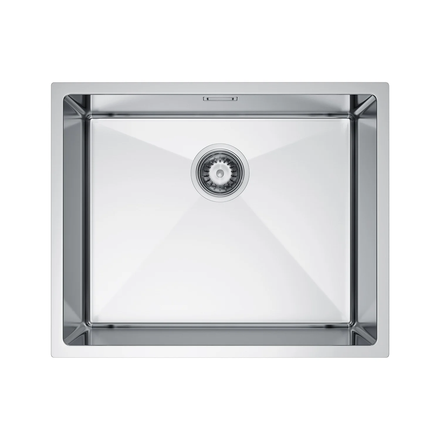 Zlewozmywak Stalowy Jednokomorowy 54x44 cm INOX z Syfonem i Otworem Przelewowym