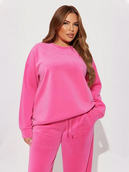 Women's Casual Fashion Long Sleeve Top & High Waist Straight Leg Pants Set, Autumn Winter, Comfortable and Stylish Clothing, Womenswear Women's Casual Fashion Long Sleeve Top & High Waist Straight Leg Pants Set, Autumn Winter, Comfortable and Stylish Clothing, Womenswear