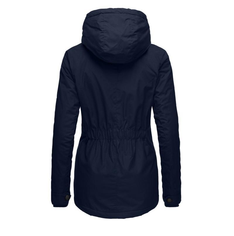 Winter Thickened Cotton Parka with Fleece Lining Hooded Warm Coat Mid-Length Women's Fitted Long Sleeve Outerwear Black Imitation Fur Tops for Casual Basic Minimalist Womenswear Elegance Style - Jackets Winter Thickened Cotton Parka with Fleece Lining Hooded Warm Coat Mid-Length Women's Fitted Long Sleeve Outerwear Black Imitation Fur Tops for Casual Basic Minimalist Womenswear Elegance Style - Jackets