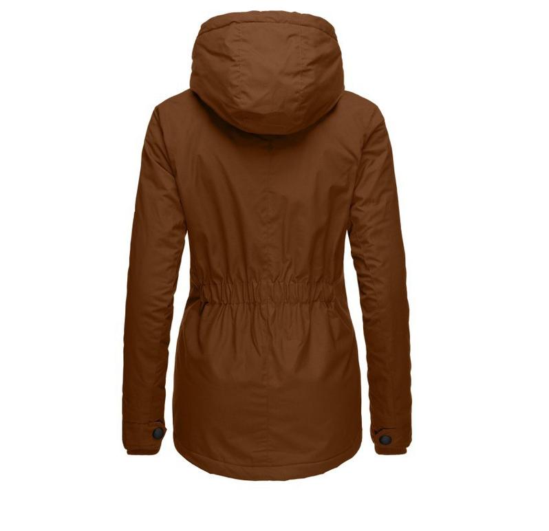 Winter Thickened Cotton Parka with Fleece Lining Hooded Warm Coat Mid-Length Women's Fitted Long Sleeve Outerwear Black Imitation Fur Tops for Casual Basic Minimalist Womenswear Elegance Style - Jackets Winter Thickened Cotton Parka with Fleece Lining Hooded Warm Coat Mid-Length Women's Fitted Long Sleeve Outerwear Black Imitation Fur Tops for Casual Basic Minimalist Womenswear Elegance Style - Jackets