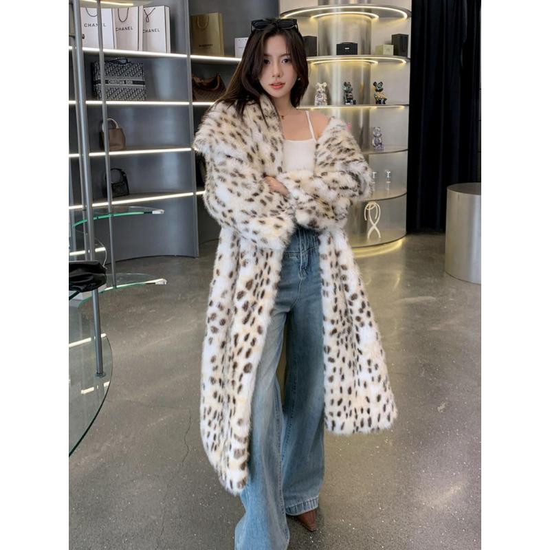 It's2022 Women's Leopard Print Faux Fur Coat Long Sleeve Waterfall Collar Fuzzy Coat for Fall & Winter Loose-Fitting Elegant Fit Daily Wear Jacket Soft & Comfortable Multicolor Outerwear It's2022 Women's Leopard Print Faux Fur Coat Long Sleeve Waterfall Collar Fuzzy Coat for Fall & Winter Loose-Fitting Elegant Fit Daily Wear Jacket Soft & Comfortable Multicolor Outerwear