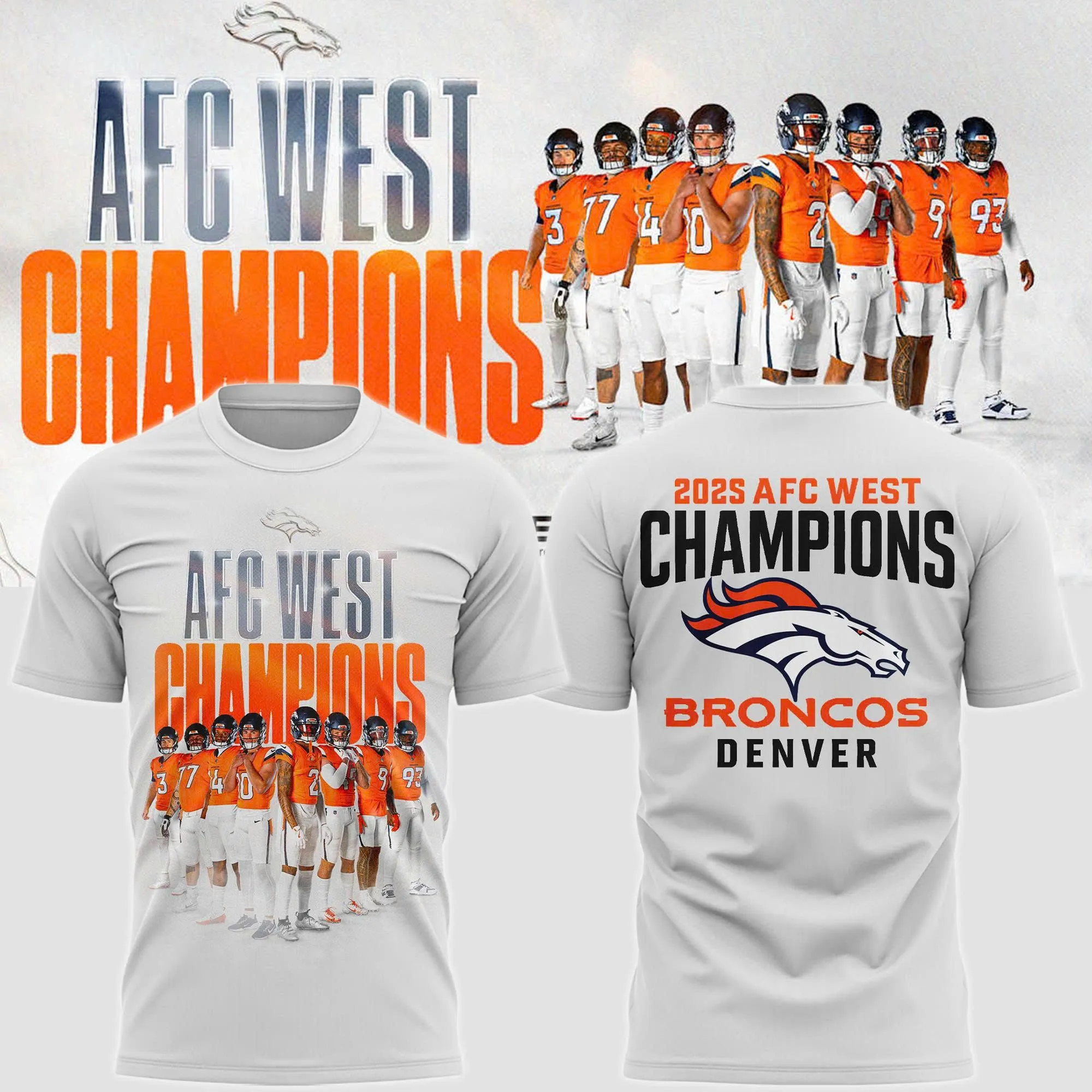 AFC West Champions Denver Broncos T-Shirt