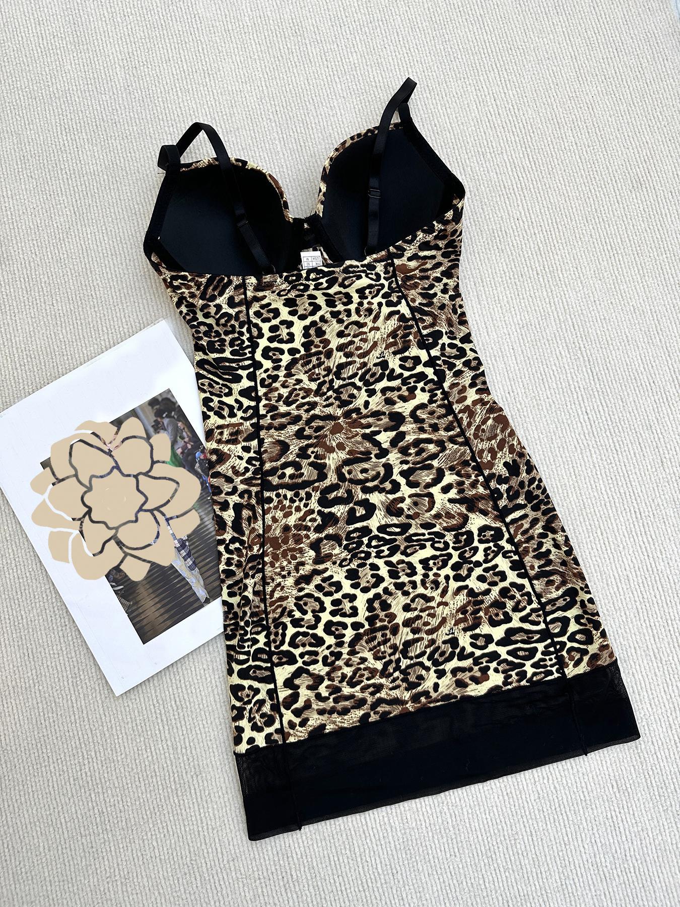 Elegant Leopard Print Body Shaping Dress, Adjustable Strap, Above the Knee, Casual Style, All Seasons, Women's Slimming Skirt, Shapewear Elegant Leopard Print Body Shaping Dress, Adjustable Strap, Above the Knee, Casual Style, All Seasons, Women's Slimming Skirt, Shapewear