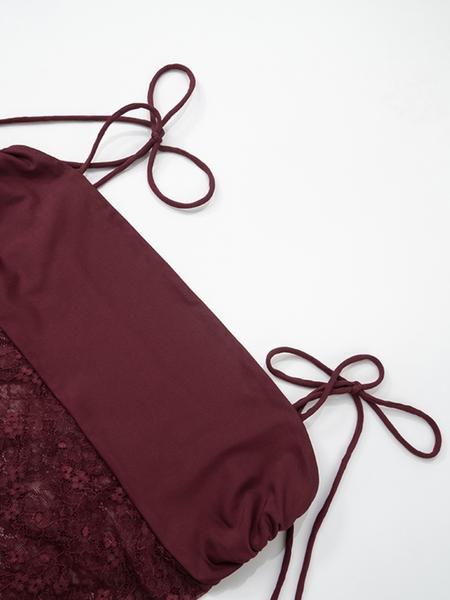 Women's Patchwork Floral Lace Tie Back Cami  Dress, Elegant Fashion Long Dress for Party Club Dating Wear, Women Dress for Summer