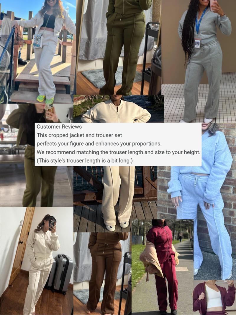 Women's Casual Striped Long Sleeve Zipper Jacket and Pants Set, Airport Wear, Fitted Natural Waist, Regular Length, All Seasons Women's Casual Striped Long Sleeve Zipper Jacket and Pants Set, Airport Wear, Fitted Natural Waist, Regular Length, All Seasons
