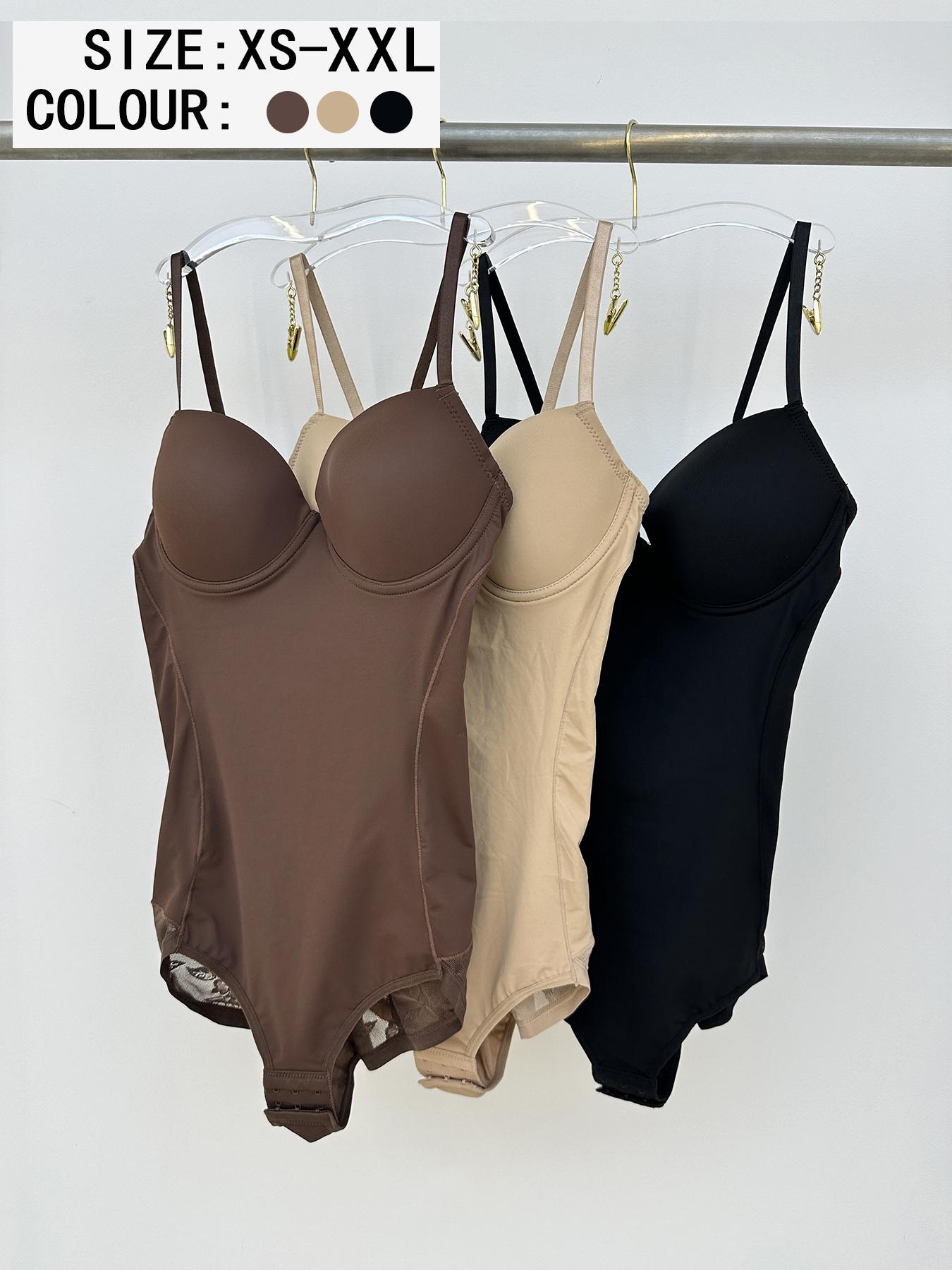 Women's Deep V Patchwork Ruched Slimming Bodysuit Set XS-Xxl, Casual All Season Underwear & Lingerie, Contrast Lace Design Women's Deep V Patchwork Ruched Slimming Bodysuit Set XS-Xxl, Casual All Season Underwear & Lingerie, Contrast Lace Design