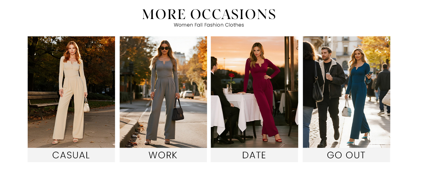 romper pants for women, matching outfits for women, long sleeve jumpsuit for women