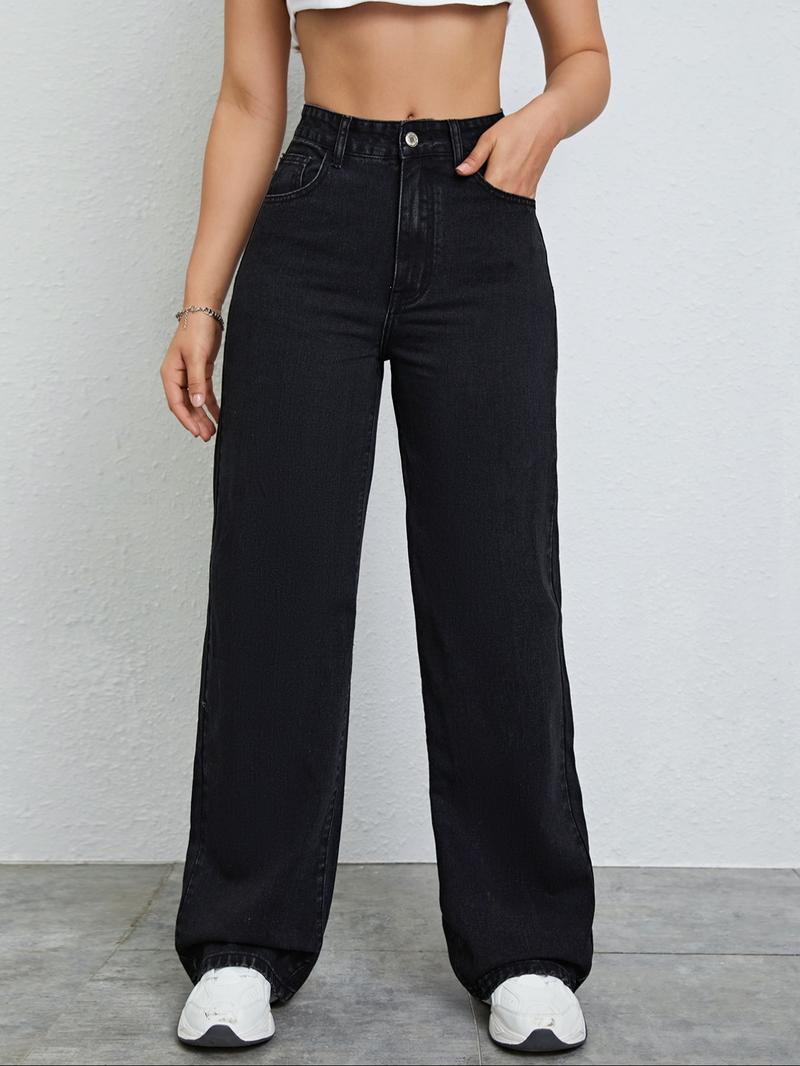 Women's Vintage Style Loose Fit Straight Leg Jeans, Casual Fitted Denim Jeans for Fall & Winter, Classic Boyfriend Look Women's Vintage Style Loose Fit Straight Leg Jeans, Casual Fitted Denim Jeans for Fall & Winter, Classic Boyfriend Look