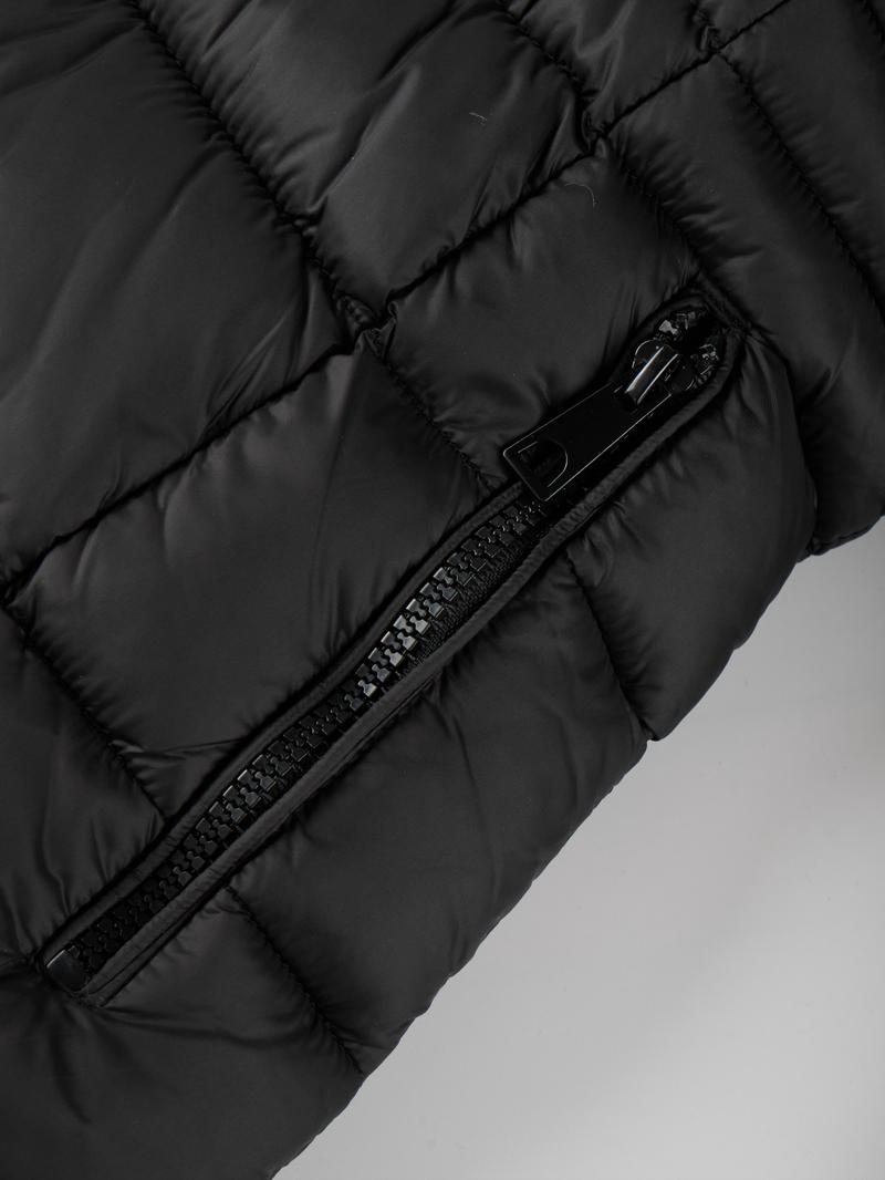 Women's Casual Hooded Waterproof Cotton Jacket, Lightweight Down Coat with Pockets, Loose Fit Thick Fabric for Fall & Winter