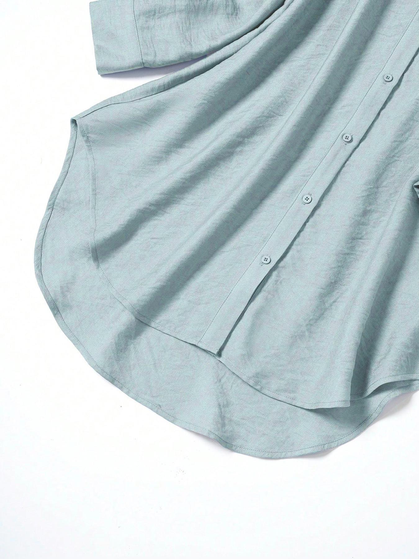 Women's Casual Two-Piece Set, Hollow-Out Top and Loose-Fit Pants, Plain Color Comfortable Breathable Woven Outfit for Daily Wear, Spring and Fall Fashion