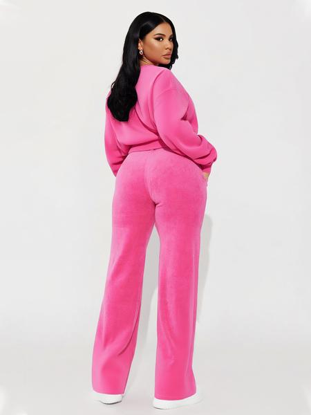 Women's Casual Fashion Long Sleeve Top & High Waist Straight Leg Pants Set, Autumn Winter, Comfortable and Stylish Clothing, Womenswear Women's Casual Fashion Long Sleeve Top & High Waist Straight Leg Pants Set, Autumn Winter, Comfortable and Stylish Clothing, Womenswear