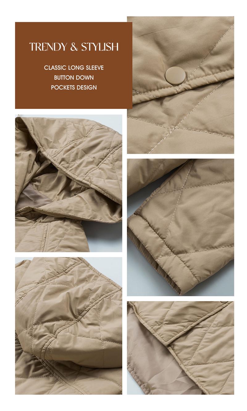 EVALESS Puffer Jacket for Women,Lightweight Long Sleeve Button Hoodies Outerwear,Oversized Basic Casual Comfort Coats Tops,2025 Womenswear Fall Winter Outfits EVALESS Puffer Jacket for Women,Lightweight Long Sleeve Button Hoodies Outerwear,Oversized Basic Casual Comfort Coats Tops,2025 Womenswear Fall Winter Outfits