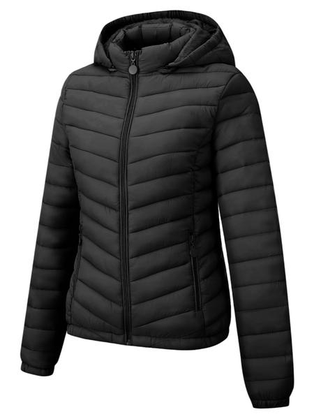 Women's Lightweight Puffer Jacket, Casual Fall & Winter Hooded Coat with Pockets, Warm Daily Commute Outerwear Women's Lightweight Puffer Jacket, Casual Fall & Winter Hooded Coat with Pockets, Warm Daily Commute Outerwear